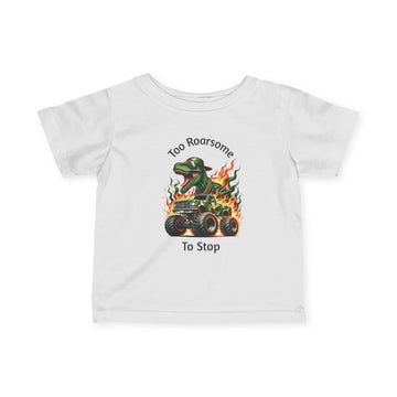 Flaming Monster Truck T-Rex - Kids T-Shirt