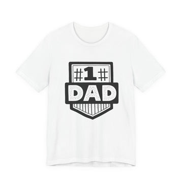 #1 Dad - Retro Shield - Dads T-Shirt