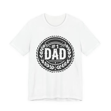 #1 Dad - Vintage Laurel Badge - Dads T-Shirt