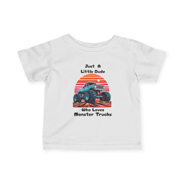 Little Dude & His Monster Truck - Kids T-Shirt