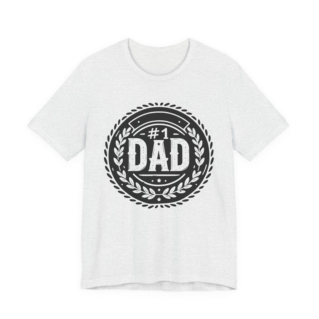 #1 Dad - Vintage Laurel Badge - Dads T-Shirt